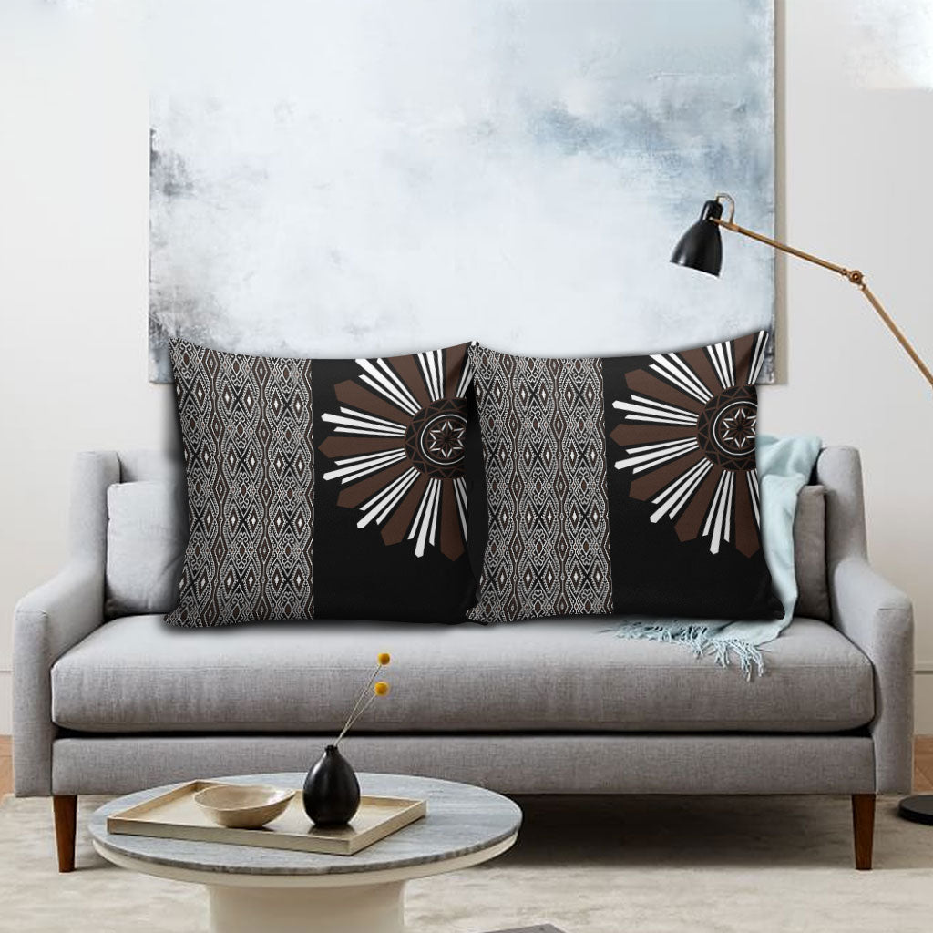 Mabuhay Philippines Festival Pillow Cover Araw Tnalak Modern Filipiniana Inspired