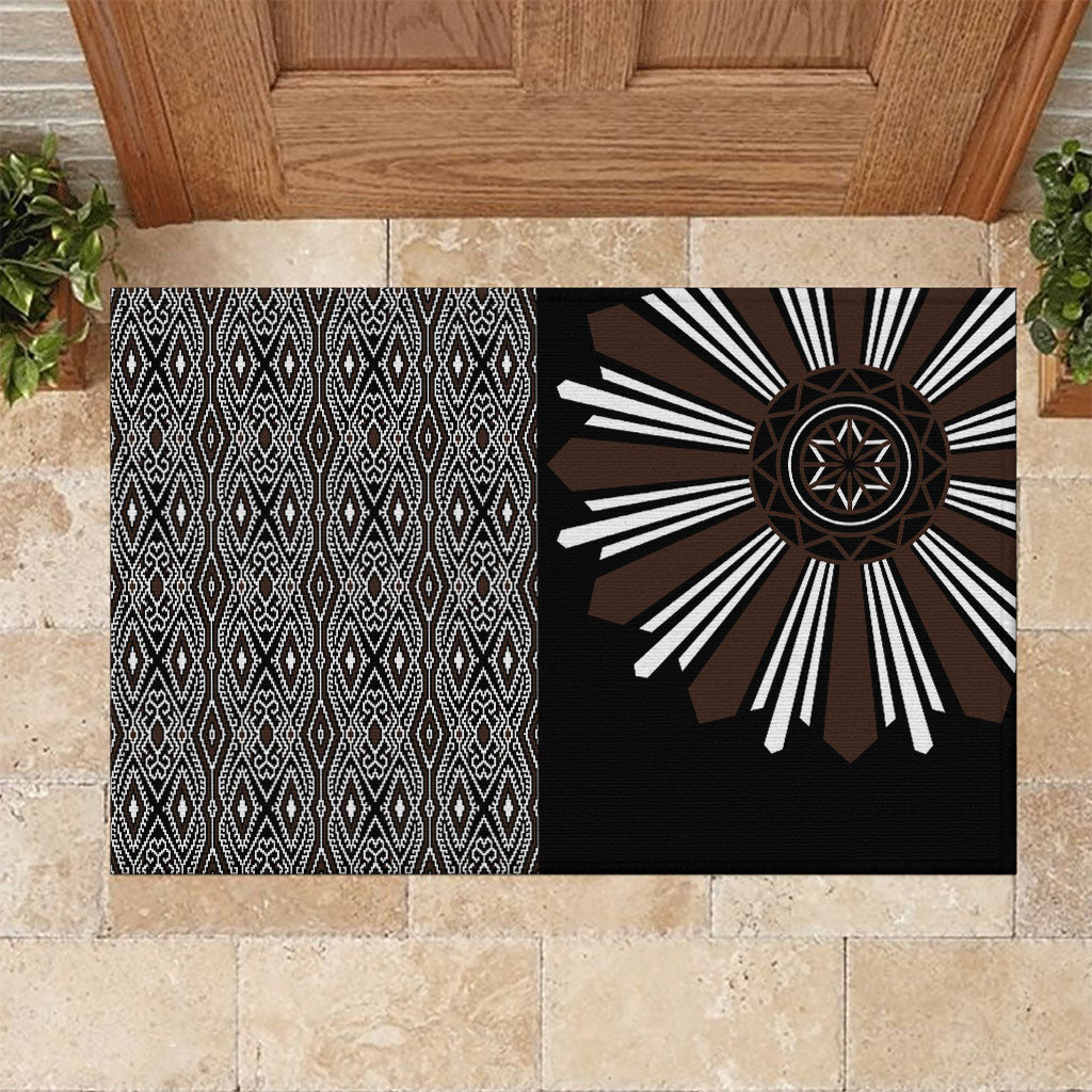 Mabuhay Philippines Festival Rubber Doormat Araw Tnalak Modern Filipiniana Inspired