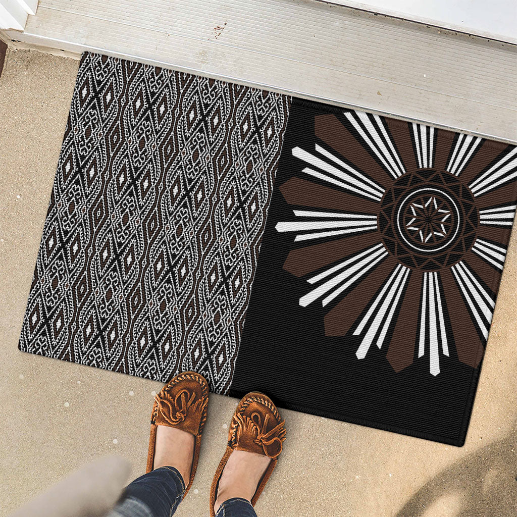 Mabuhay Philippines Festival Rubber Doormat Araw Tnalak Modern Filipiniana Inspired