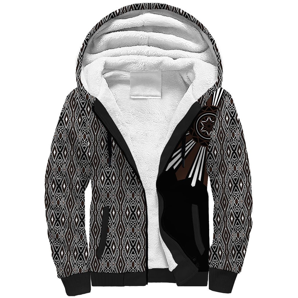 Mabuhay Philippines Festival Sherpa Hoodie Araw Tnalak Modern Filipiniana Inspired