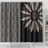 Mabuhay Philippines Festival Shower Curtain Araw Tnalak Modern Filipiniana Inspired