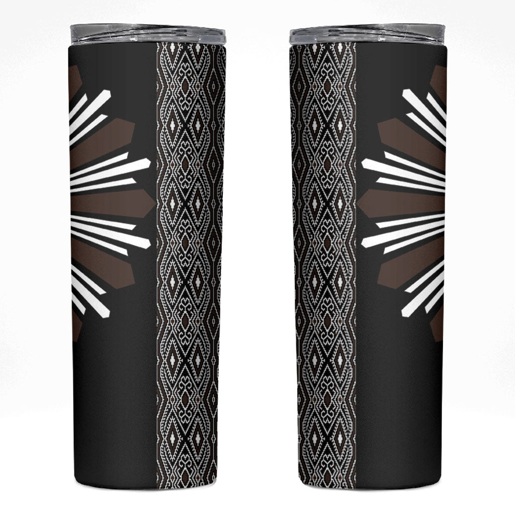 Mabuhay Philippines Festival Skinny Tumbler Araw Tnalak Modern Filipiniana Inspired