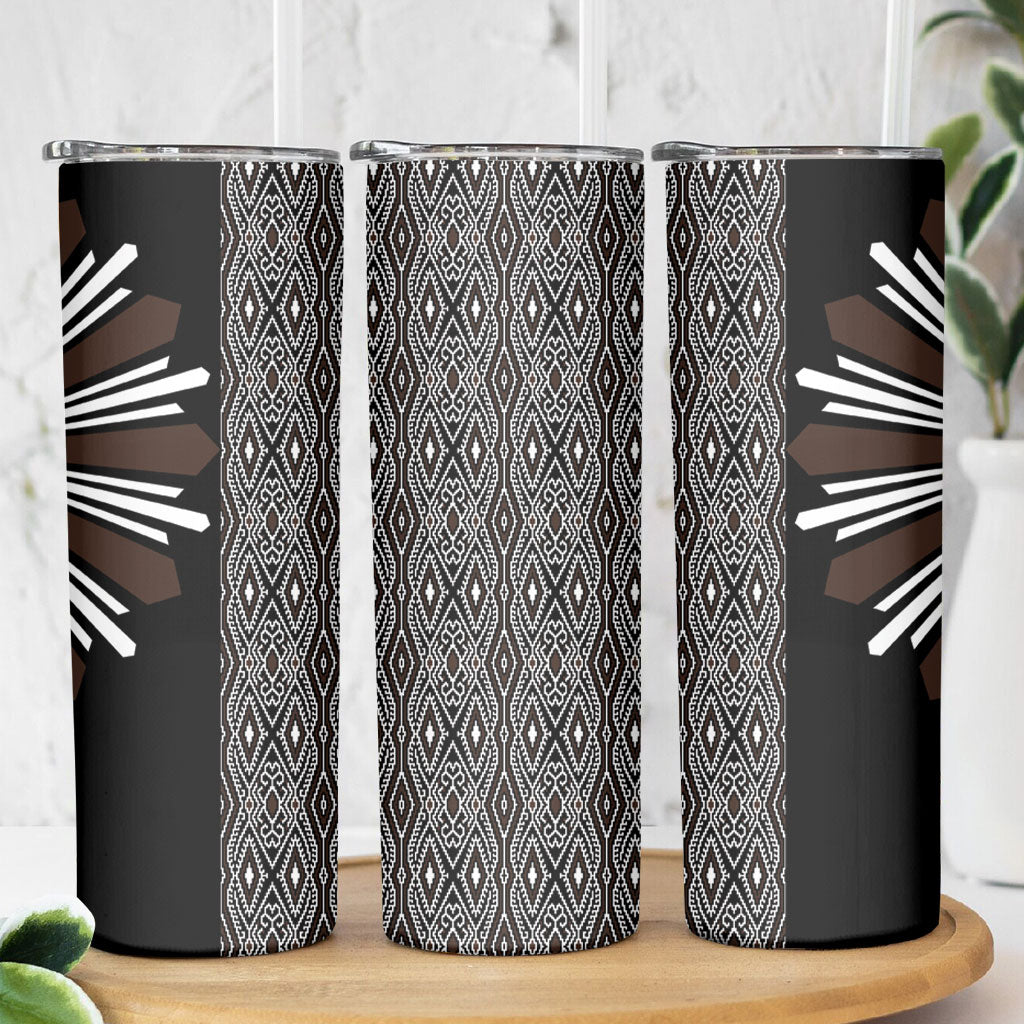Mabuhay Philippines Festival Skinny Tumbler Araw Tnalak Modern Filipiniana Inspired