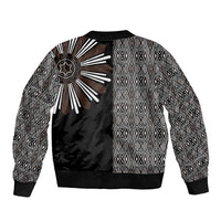 Mabuhay Philippines Festival Sleeve Zip Bomber Jacket Araw Tnalak Modern Filipiniana Inspired