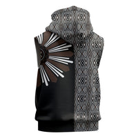 Mabuhay Philippines Festival Sleeveless Zip Hoodie Araw Tnalak Modern Filipiniana Inspired