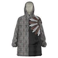 Mabuhay Philippines Festival Wearable Blanket Hoodie Araw Tnalak Modern Filipiniana Inspired