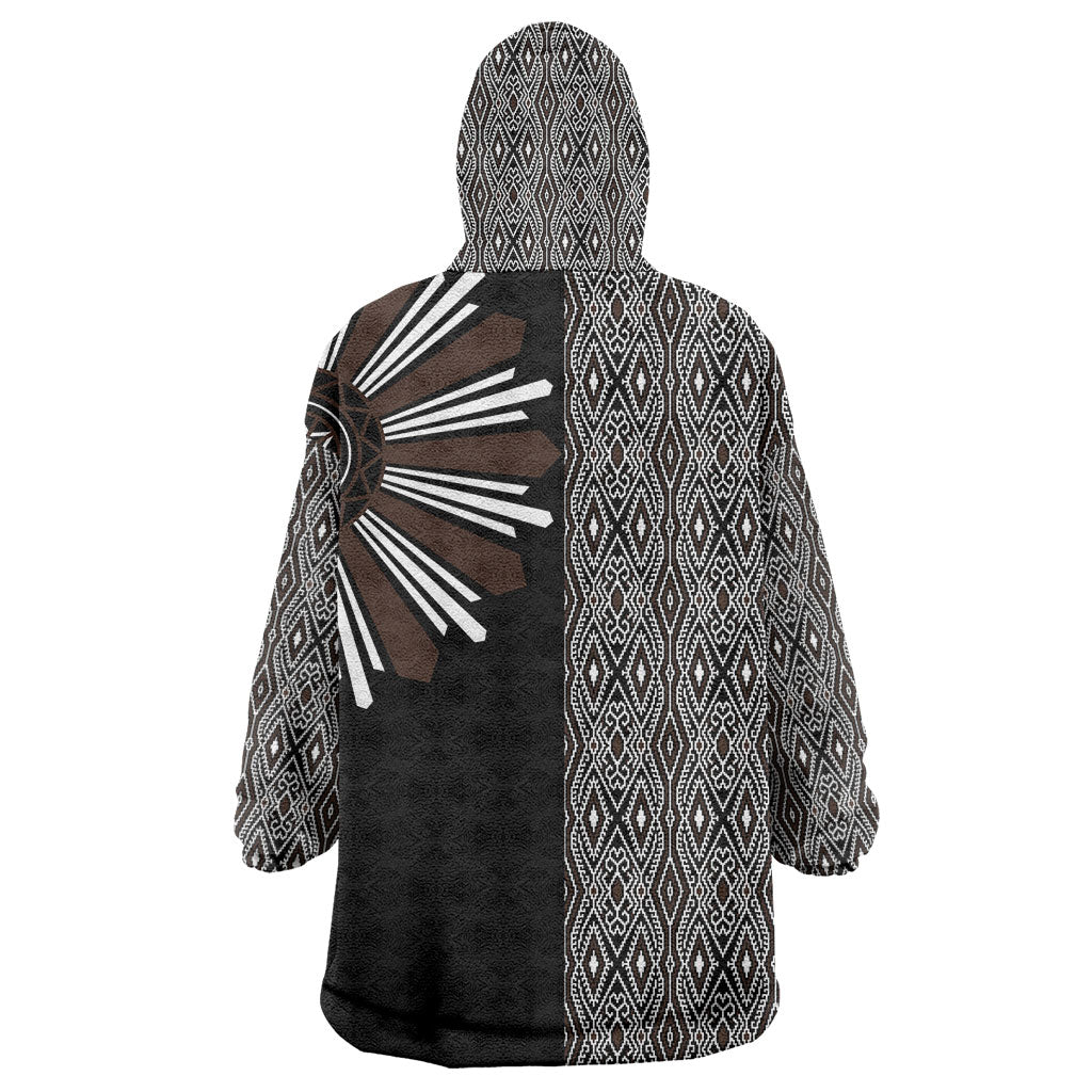 Mabuhay Philippines Festival Wearable Blanket Hoodie Araw Tnalak Modern Filipiniana Inspired