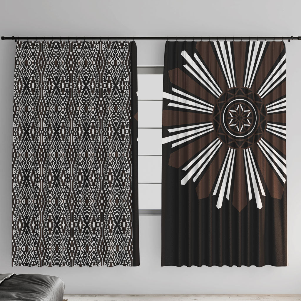 Mabuhay Philippines Festival Window Curtain Araw Tnalak Modern Filipiniana Inspired