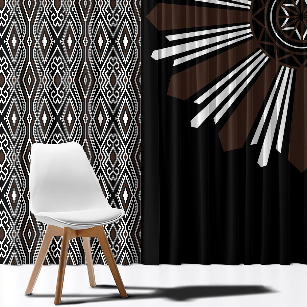 Mabuhay Philippines Festival Window Curtain Araw Tnalak Modern Filipiniana Inspired