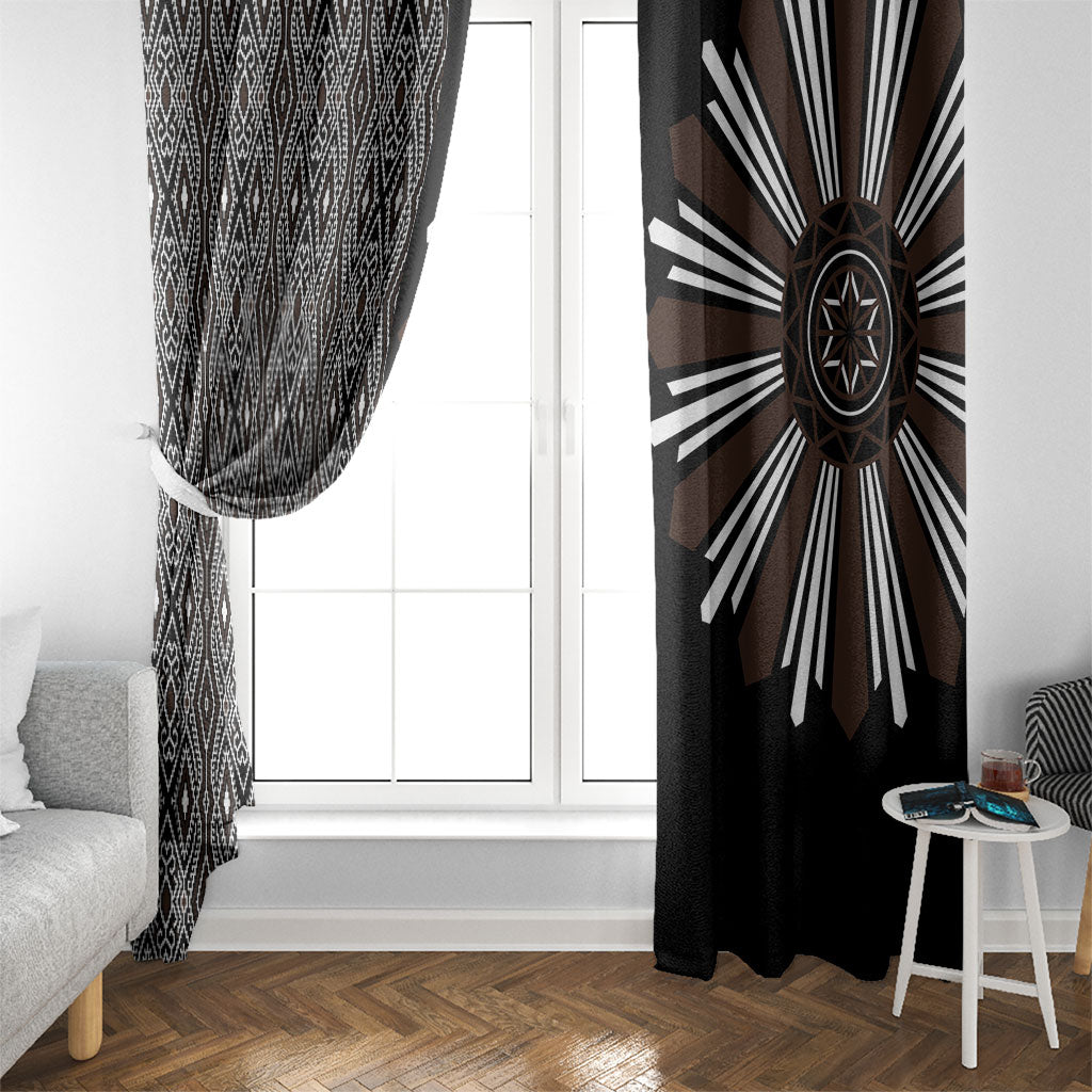 Mabuhay Philippines Festival Window Curtain Araw Tnalak Modern Filipiniana Inspired