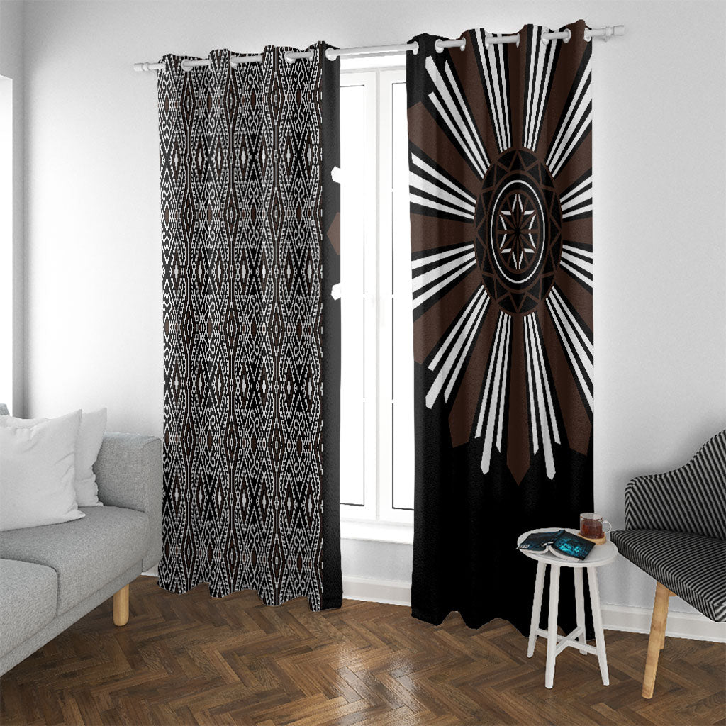 Mabuhay Philippines Festival Window Curtain Araw Tnalak Modern Filipiniana Inspired