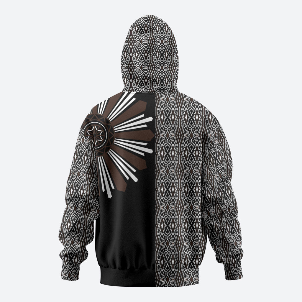 Mabuhay Philippines Festival Zip Hoodie Araw Tnalak Modern Filipiniana Inspired