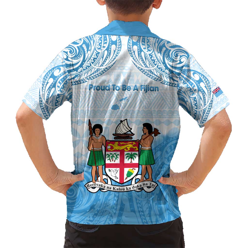 Fiji Day 1970 Family Matching Short Sleeve Bodycon Dress and Hawaiian Shirt Proud To Be A Fijian Tapa Pattern LT14 - Polynesian Pride
