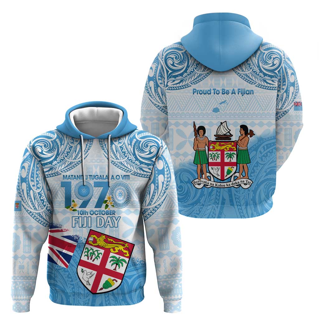Fiji Day 1970 Hoodie Proud To Be A Fijian Tapa Pattern LT14 - Polynesian Pride