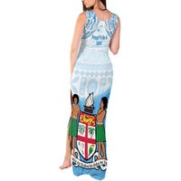 Fiji Day 1970 Tank Maxi Dress Proud To Be A Fijian Tapa Pattern LT14 - Polynesian Pride