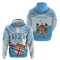 Fiji Day 1970 Zip Hoodie Proud To Be A Fijian Tapa Pattern