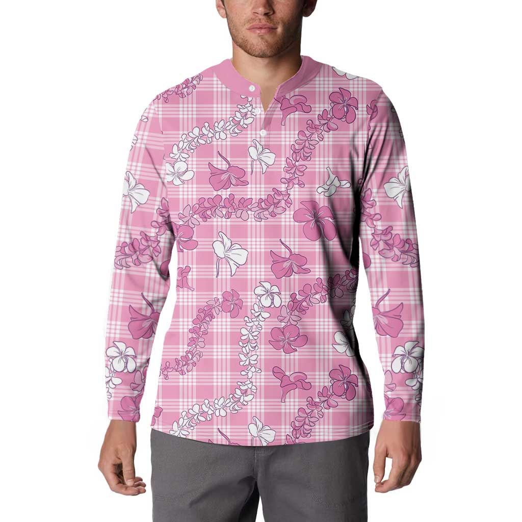 Alaka Aloha Hawaii Button Sweatshirt Plumeria Lei With Palaka Motif LT14 - Polynesian Pride