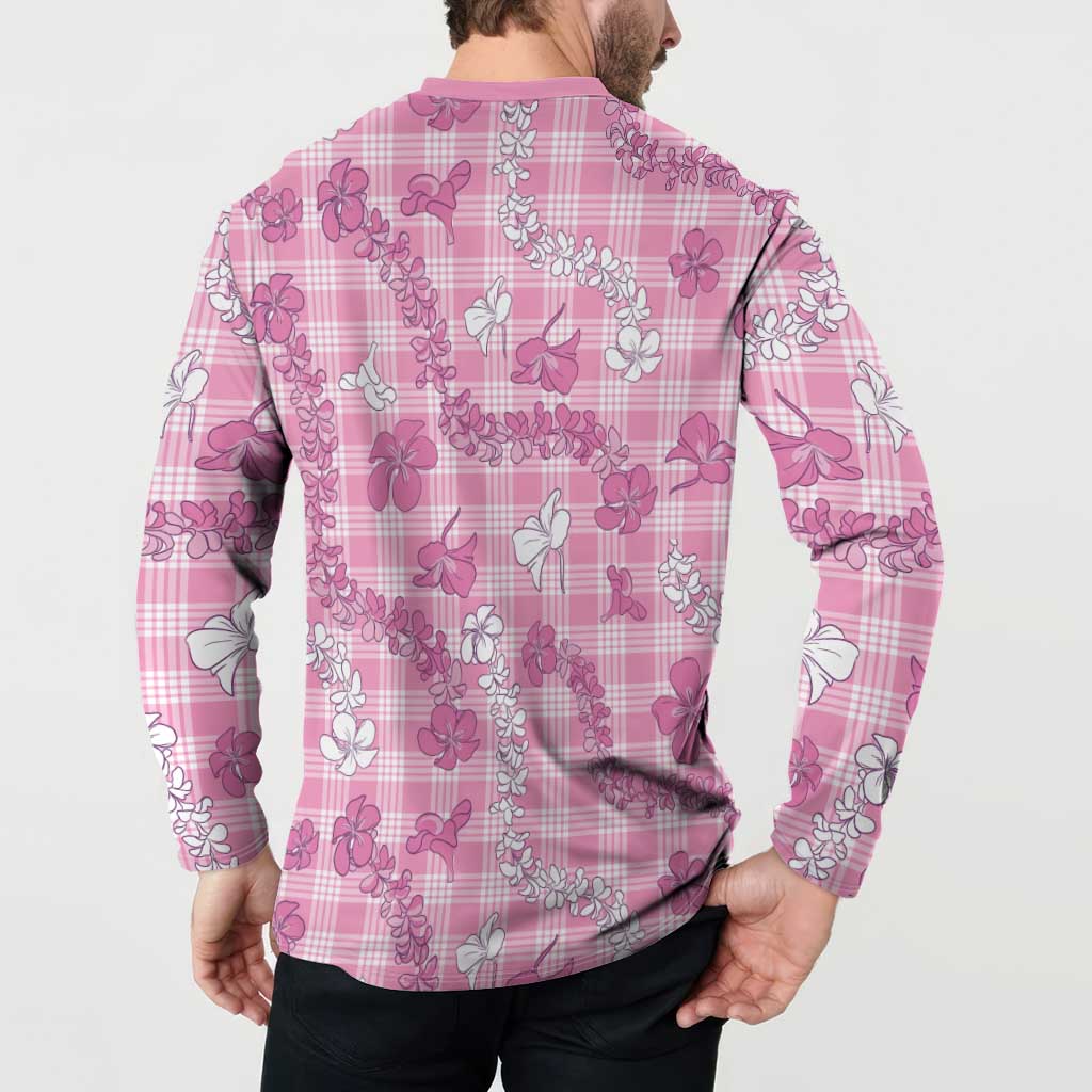 Alaka Aloha Hawaii Button Sweatshirt Plumeria Lei With Palaka Motif LT14 - Polynesian Pride