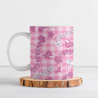 Alaka Aloha Hawaii Ceramic Mug Plumeria Lei With Palaka Motif - Polynesian Pride