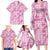 Alaka Aloha Hawaii Family Matching Long Sleeve Bodycon Dress and Hawaiian Shirt Plumeria Lei With Palaka Motif - Polynesian Pride