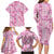 Alaka Aloha Hawaii Family Matching Long Sleeve Bodycon Dress and Hawaiian Shirt Plumeria Lei With Palaka Motif - Polynesian Pride