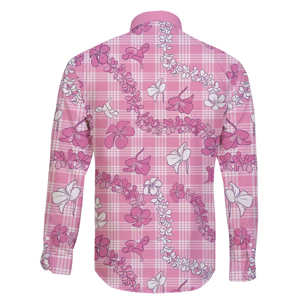 Alaka Aloha Hawaii Family Matching Long Sleeve Bodycon Dress and Hawaiian Shirt Plumeria Lei With Palaka Motif - Polynesian Pride