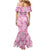 Alaka Aloha Hawaii Family Matching Mermaid Dress and Hawaiian Shirt Plumeria Lei With Palaka Motif - Polynesian Pride