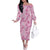 Alaka Aloha Hawaii Family Matching Off The Shoulder Long Sleeve Dress and Hawaiian Shirt Plumeria Lei With Palaka Motif - Polynesian Pride