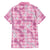 Alaka Aloha Hawaii Family Matching Off Shoulder Short Dress and Hawaiian Shirt Plumeria Lei With Palaka Motif - Polynesian Pride