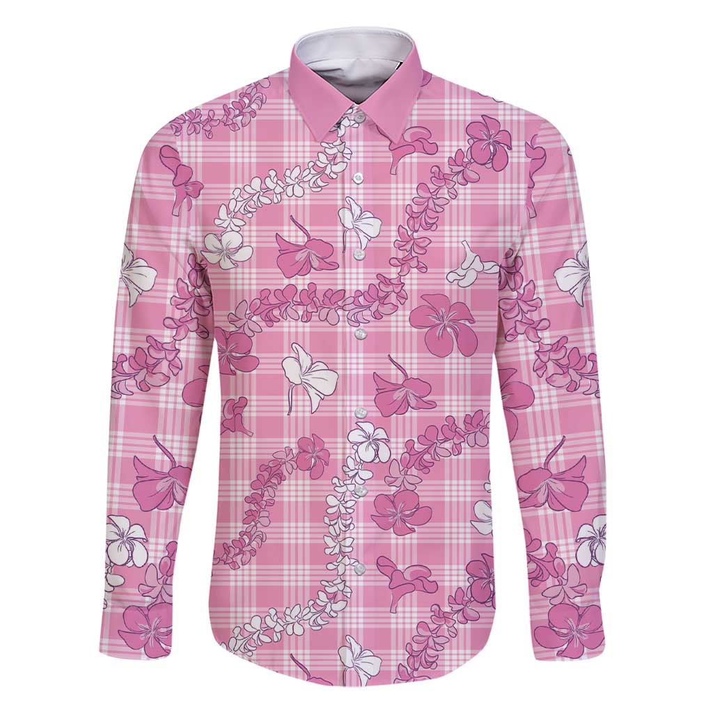 Alaka Aloha Hawaii Family Matching Short Sleeve Bodycon Dress and Hawaiian Shirt Plumeria Lei With Palaka Motif - Polynesian Pride