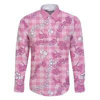 Alaka Aloha Hawaii Family Matching Short Sleeve Bodycon Dress and Hawaiian Shirt Plumeria Lei With Palaka Motif - Polynesian Pride