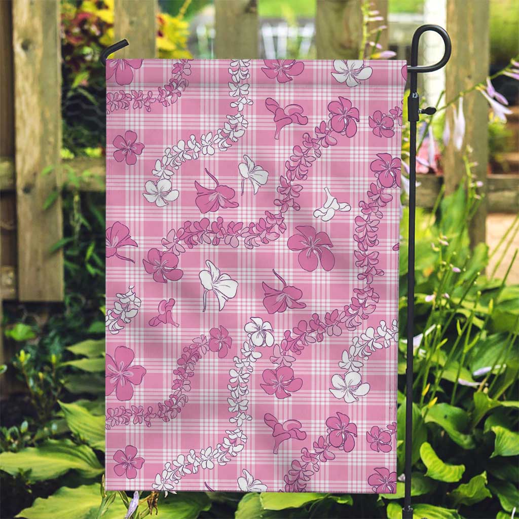 Alaka Aloha Hawaii Garden Flag Plumeria Lei With Palaka Motif - Polynesian Pride