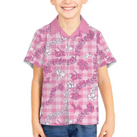 Alaka Aloha Hawaii Kid Hawaiian Shirt Plumeria Lei With Palaka Motif - Polynesian Pride