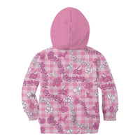 Alaka Aloha Hawaii Kid Hoodie Plumeria Lei With Palaka Motif - Polynesian Pride