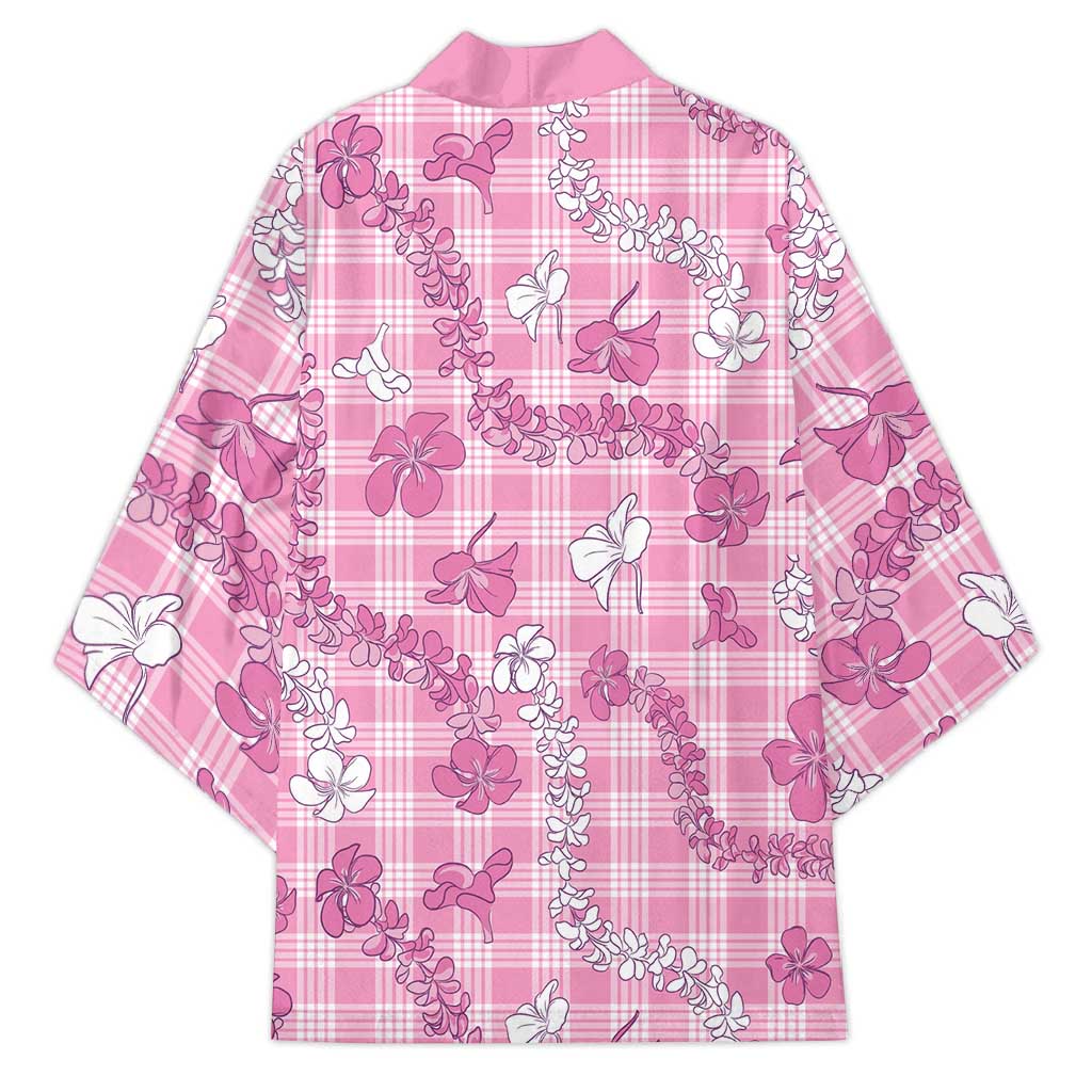 Alaka Aloha Hawaii Kimono Plumeria Lei With Palaka Motif - Polynesian Pride