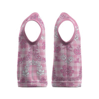 Alaka Aloha Hawaii Christmas Knitted V-Neck Vest Plumeria Lei With Palaka Motif - Polynesian Pride