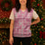 Alaka Aloha Hawaii Christmas Knitted V-Neck Vest Plumeria Lei With Palaka Motif - Polynesian Pride