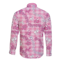 Alaka Aloha Hawaii Long Sleeve Button Shirt Plumeria Lei With Palaka Motif LT14 - Polynesian Pride
