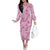 Alaka Aloha Hawaii Off The Shoulder Long Sleeve Dress Plumeria Lei With Palaka Motif - Polynesian Pride
