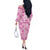 Alaka Aloha Hawaii Off The Shoulder Long Sleeve Dress Plumeria Lei With Palaka Motif - Polynesian Pride