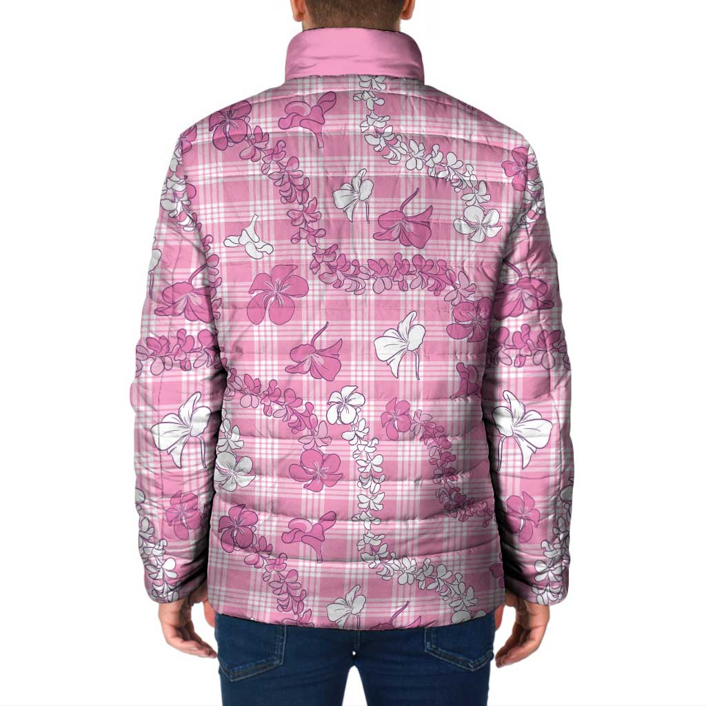 Alaka Aloha Hawaii Padded Jacket Plumeria Lei With Palaka Motif LT14 - Polynesian Pride