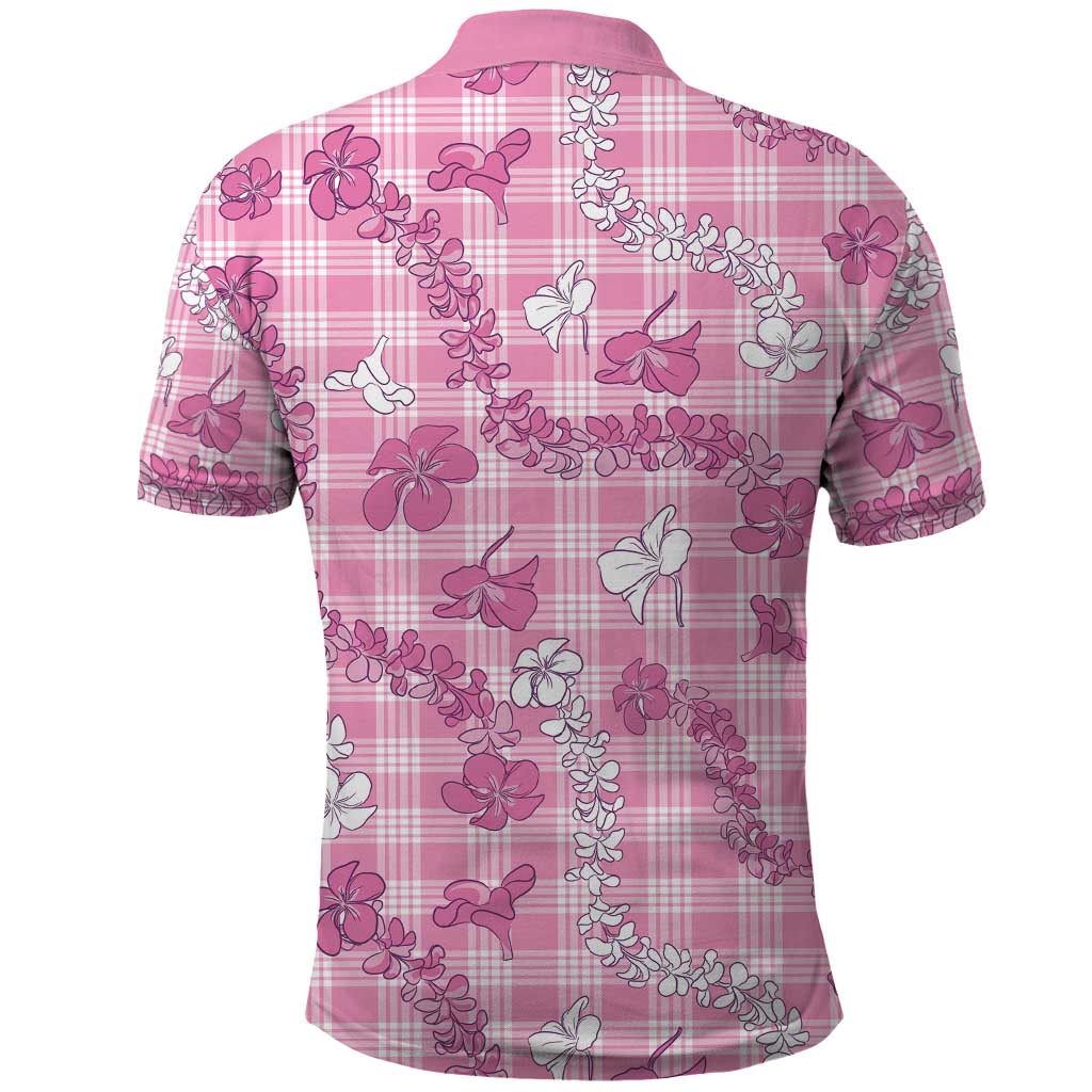 Alaka Aloha Hawaii Polo Shirt Plumeria Lei With Palaka Motif - Polynesian Pride