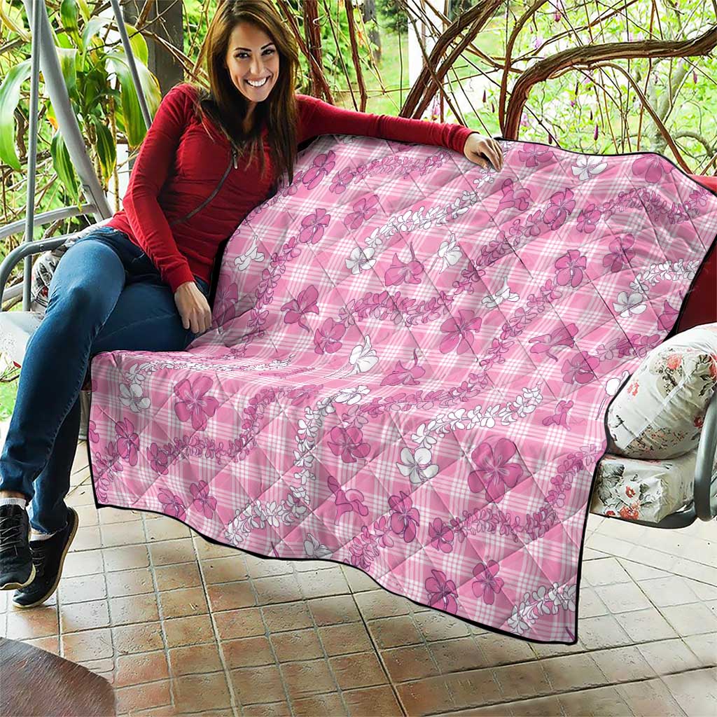 Alaka Aloha Hawaii Quilt Plumeria Lei With Palaka Motif - Polynesian Pride