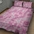 Alaka Aloha Hawaii Quilt Bed Set Plumeria Lei With Palaka Motif - Polynesian Pride