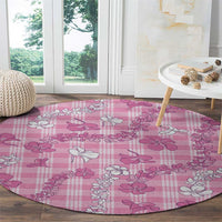 Alaka Aloha Hawaii Round Carpet Plumeria Lei With Palaka Motif - Polynesian Pride