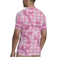 Alaka Aloha Hawaii Rugby Jersey Plumeria Lei With Palaka Motif LT14 - Polynesian Pride