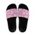 Alaka Aloha Hawaii Slide Sandals Plumeria Lei With Palaka Motif - Polynesian Pride