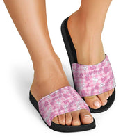 Alaka Aloha Hawaii Slide Sandals Plumeria Lei With Palaka Motif LT14 - Polynesian Pride