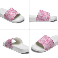 Alaka Aloha Hawaii Slide Sandals Plumeria Lei With Palaka Motif LT14 - Polynesian Pride