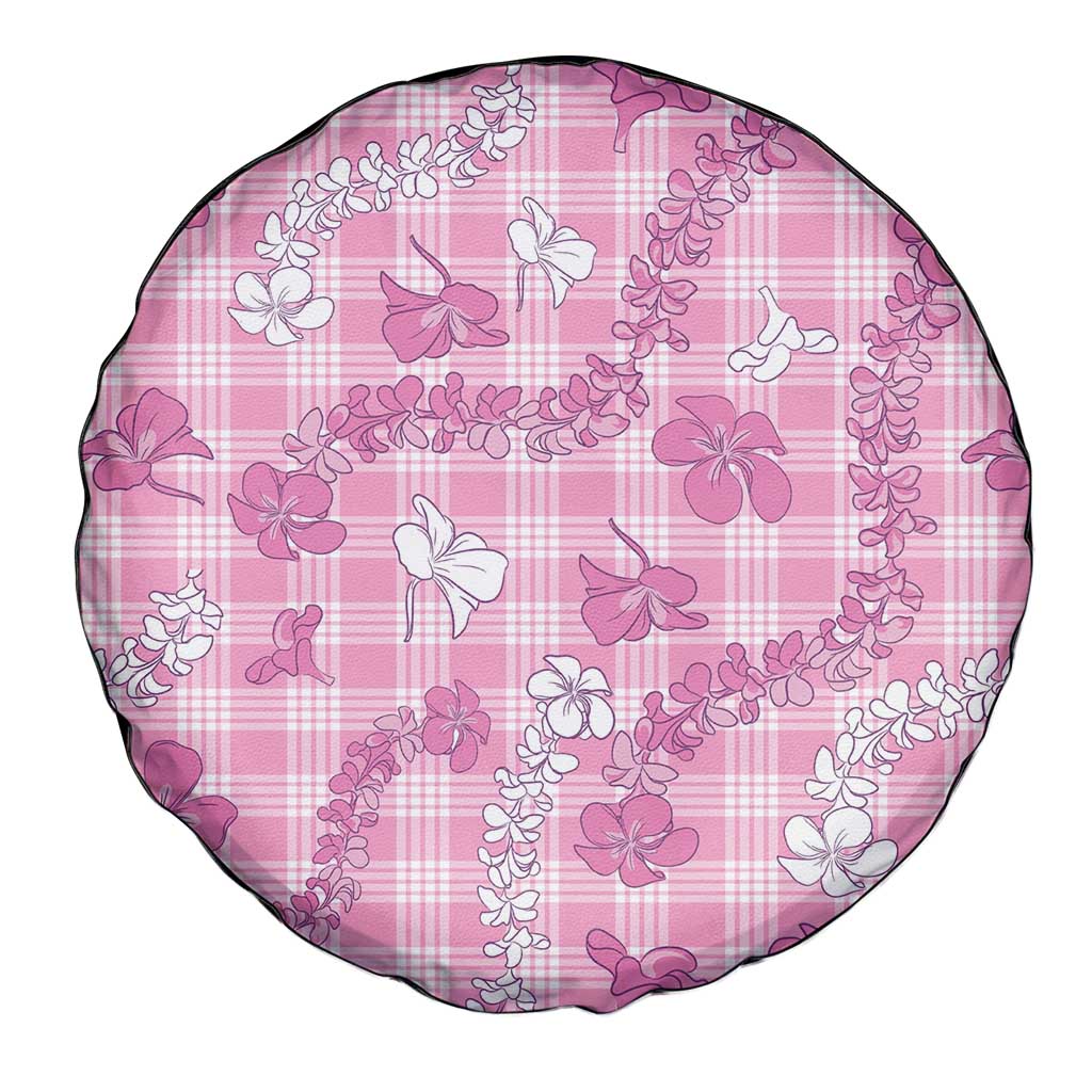 Alaka Aloha Hawaii Spare Tire Cover Plumeria Lei With Palaka Motif - Polynesian Pride